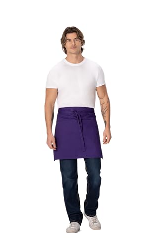 Chef Works Unisex Half Bistro Server Apron - color: Purple, 1 Pack