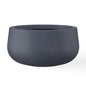 Kante Small Round Bowl Charcoal Concrete Planter 11" Dia, Outdoor - color: Charcoal, size: 11.8"w