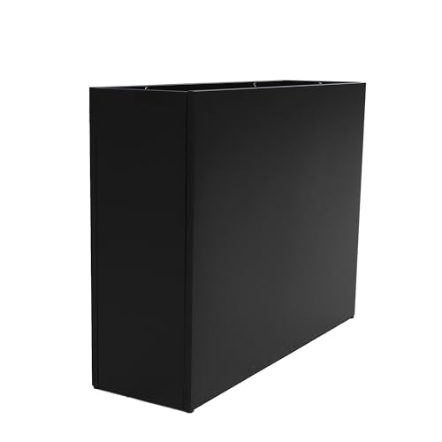 Kozyard 30”Lx12”Wx24”H Metal Planter Box Indoor Outdoor - color: Black/30”l X 12”w X 24”h