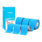 OK TAPE Kinesiology Tape (3 Pack) Latex Free Cotton Uncut 2in x 16.4ft - color: Light Blue, size: 3 Rolls