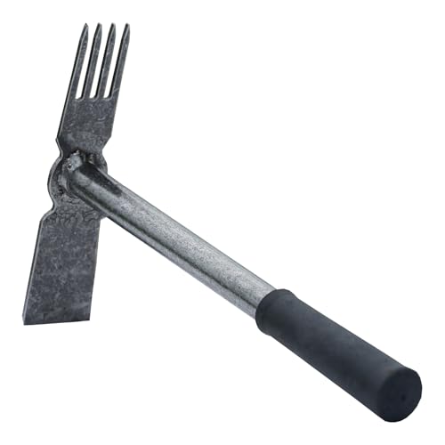 Tierra Garden DeWit Comby Hoe - 4 Tine Cultivator and Straight Edge, Head 7.7" L x 1.9" W Total: 13.6" L - style: 4-Tine Straight Edge