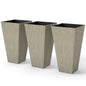 Outsunny 28 in Tall Planters for Outdoor Plants with Drainage Holes, Grey - color: Gray