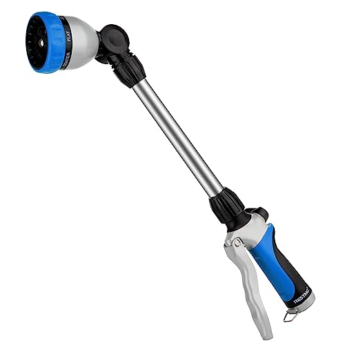 RESTMO Heavy Duty Metal Hose Wand, Watering Wand for Garden Hose - color: Blue