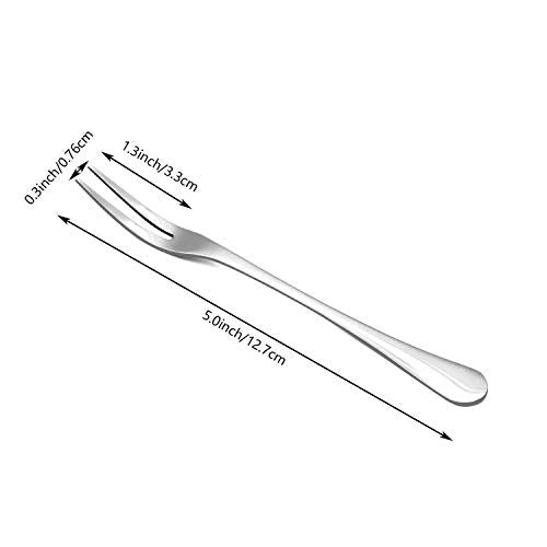 Crab Stainless Steel Forks, 5 Inches, 15Pcs - size: Silver