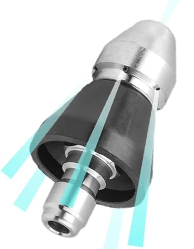 MIZORLIE Pressure Washer Sewer Jetter Nozzle with Stainless Steel - color: back3/8