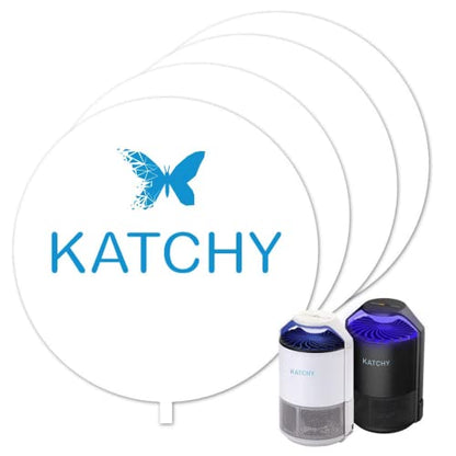 Katchy Original and Midnight Glue Board Refills (4 Pack) - Indoor Insect Trap Glue Board Refills for Mosquito, Gnat, Moth, Fruit Flies - Non-Zapper Traps for Buzz-Free Home - size: 4 pack