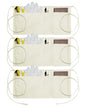 Canvas Work Waist Apron with 3 Pocket - color: 3 Pack Beige Unisex Adult Apron