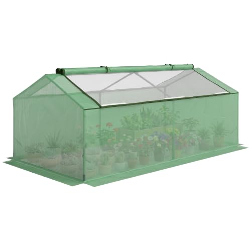 Outsunny 71" x 36" x 28" Mini Greenhouse Portable Hot House Green
