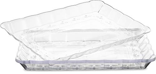 Plasticpro Plastic Serving Trays - Serving Platters Rectangle 9X13 Disposable Party Dish 8 Clear - color: Clear