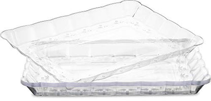 Plasticpro Plastic Serving Trays - Serving Platters Rectangle 9X13 Disposable Party Dish 8 Clear - color: Clear