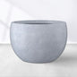 Kante Small Round Bowl Blue Gray Concrete Planter 11.8" Dia, Outdoor - color: Gray, size: 11.8" d