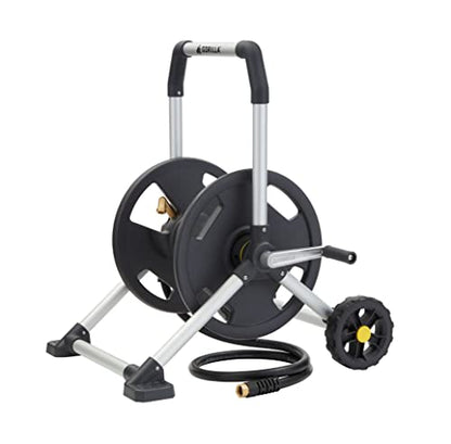 Gorilla GRS-200H Aluminum Garden Hose Reel, 200 Ft, No-Leak Brass Fittings - size: 200 FT