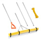 VEVOR Landscape Rake, 36 inch Wide Head 102 inch Handle, Large Heavy Duty Aluminum Landscaping Leaf Rake Tool, Asphalt Level for Loosening Soil, Garden & Yard, Pond Gravel & Beach Lawn Care, 52ft Rope - size: 102 inch
