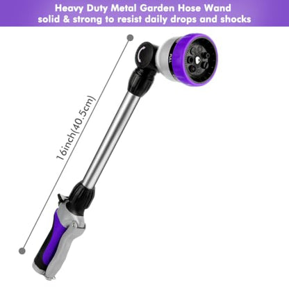 RESTMO Heavy Duty Metal Hose Wand, Watering Wand for Garden Hose - color: Purple
