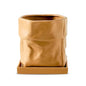 Nihow 6 Inch Ceramic Plant Pot with Drainage & Square Saucer, Terracotta - color: Terracota, size: 6 Inch