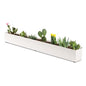 Window Sill Planter Box 32 in, Trough Rectangle Planter, White - color: White
