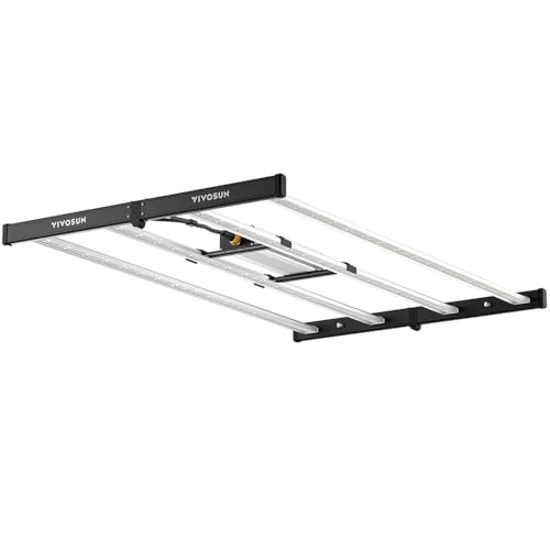 VIVOSUN VSFL4300 430W LED Grow Light Foldable 4-Bar Dimmable Full Spectrum - size: 3.9x3.9