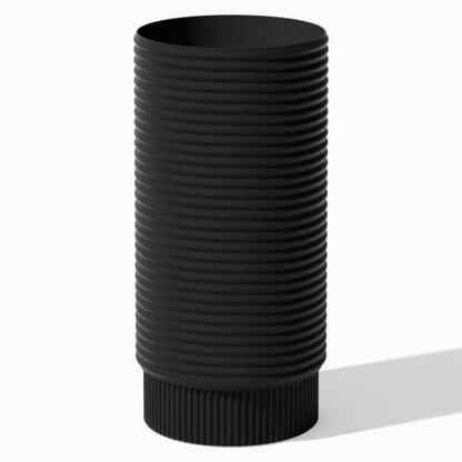 Veradek Mod Series Extra Tall Planter - Tall Outdoor Planter with Shelf - color: Black, size: 29 inch