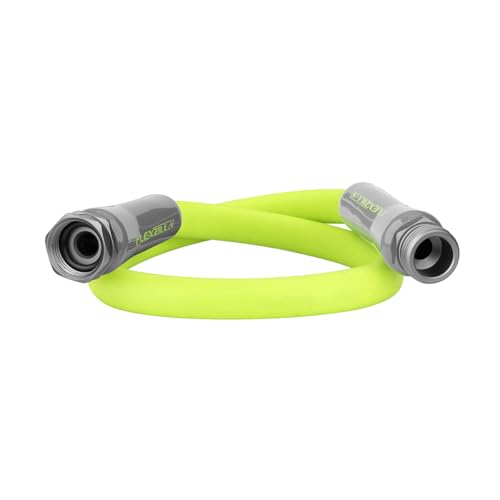 Flexzilla Garden Lead-in Hose 5/8 in. x 3 ft., Lightweight All-Weather Water Hose, Durable and Flexible, Leak-Free Connections - color: Chartreuse, size: 3ft, style: Standard Grip