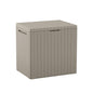 Keter City 30 Gal Outdoor Storage Box and Patio Side Table - color: Beige