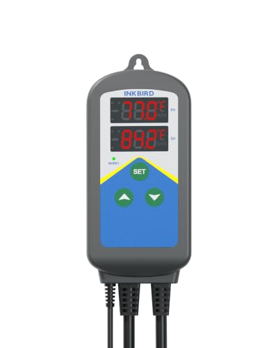 Inkbird Aquarium Heater with Probe Thermostat Fish Ornamental Shrimp Reef Tanks 24 Hours Double Time with Day Night Automatic Temperature Controller - size: ITC-306T (with Aquarium Probe)
