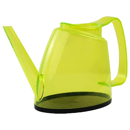 CYRUS Yellow1.5L Transparent Plastic Watering Can Long Spout Comfort Grip