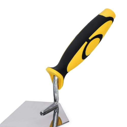 Concrete Masonry Tools Set 6" Stainless Steel Pointing and Gauging Brick Laying Trowel Stucco Cement Flooring Kit Construction Hand Tool