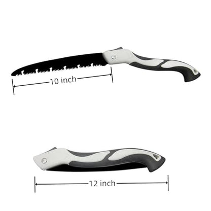 10 Inch Folding Saw, Pruning Hand Saw for Wood Cutting, Garden Pruner with SK5 Curved Blade, Triple- Cut Razor Teeth, Foldable Handsaw for Tree Trimming, Camping, Gardening and Carpentry - size: 10 Inch