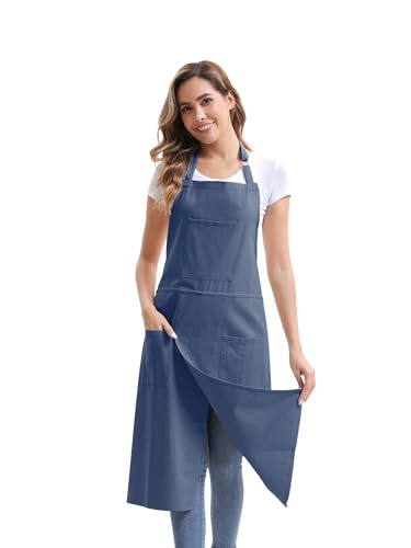 Nanxson Pottery Apron Split Leg with 3 Pockets & Adjustable Buckle - color: Navy