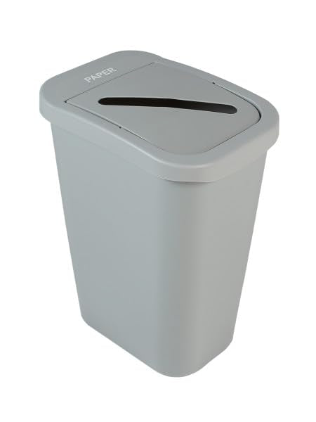 City Box 10 Gallon Paper Recycling Bin w/ Lid for Office Papers, Newspapers - color: Paper, size: 10 Gallon
