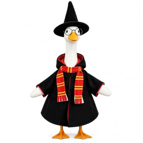 Halloween Porch Goose Outfit, Wizard Goose Costume for 23-inch Lawn Statue - color: Wizard