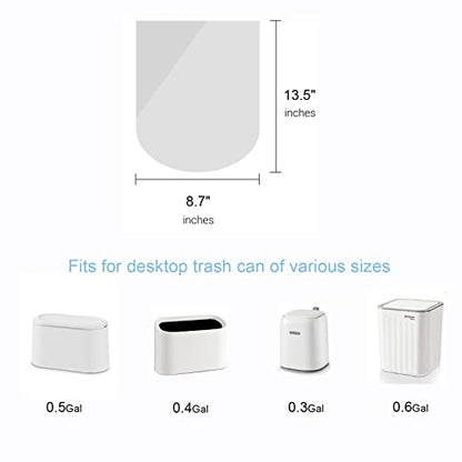 SUBEKYU Mini Trash Bags for Mini Desktop Wastebasket,105 Count Total - color: white trash bag