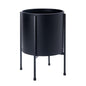 D'vine Dev Plastic Planter Pot with Metal Stand, Black, 10 in, 55-D-B-2 - color: Black, size: 10 Inch