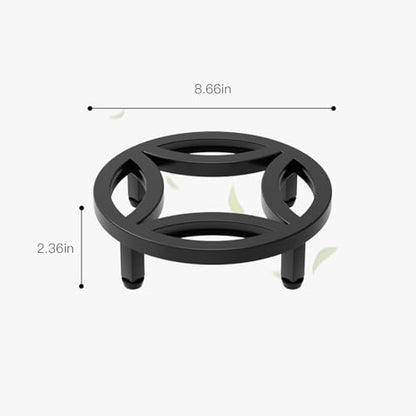 Zhongma 2 Pack 8.7" Low Plant Stand, Fully Assembled Heavy Duty Pot Riser - size: 2 Pack 8.7" Metal Plant Stand