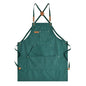 Aoomzoon Canvas Aprons for Men Women, Heavy Duty BBQ Apron with Pockets - color: Green