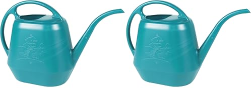 Bloem Watering Can Aqua Rite 1.1 Gallon (144 Fl Oz) Bermuda Teal Green (Pack of 2) - color: Bermuda Teal, size: 144 oz. (Pack of 2)