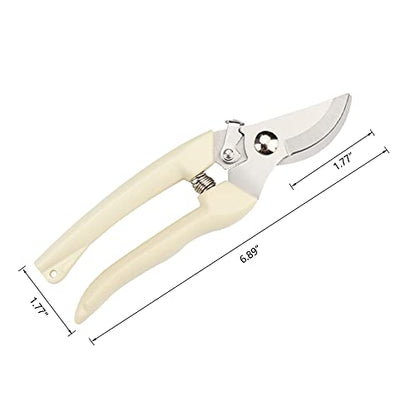 Garden Scissors for Plant, Tip Pruning Shears for Cutting Flowers, Trimming Plants, Bonsai and Fruits Picking (2 PC Bypass Blade Pruner) - style: 2 PC