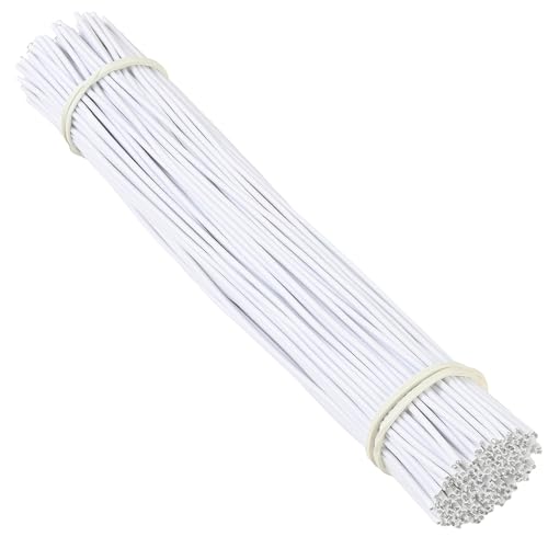 Tangyinrd 200 Pcs 6 inch Garden Twist Tie, Round Plastic Twist Ties for Plants, Vines and Wrapping Cords or Christmas Tree Gardening Plants Growth and Care, Office Home Cable Organization (White) - color: White