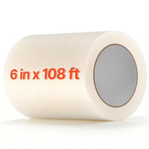 VEVOR Greenhouse Repair Tape 6 in x 108 ft 6.3 Mil Clear Polyethylene Patch - size: 6 in x 108 ft