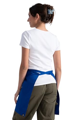 Chef Works Unisex Half Bistro Server Apron - color: Royal, 1 Pack