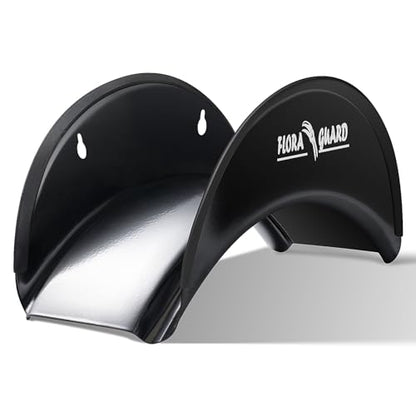 FLORA GUARD Garden Hose Holder, Heavy Duty Hose Hanger Wall Mount - color: Black
