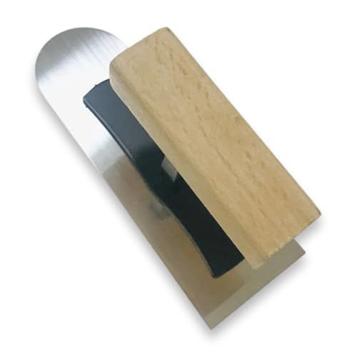 Stainless Steel Mini Trowel - Round Tip, Length 120mm(4.8") x Width 43mm(1.72"), Thickness 0.3mm, Art Paint Plastering Hand Tool, Concrete Finishing Trowel - size: round