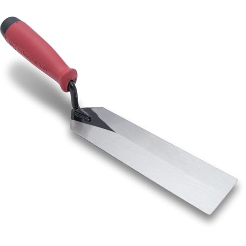 QLT by Marshalltown Masonry Margin Trowel, 8 Inch by 2 Inch, Red Soft Grip Handle, MTSG82 (Pack of 2) - size: One Size (Pack of 2)