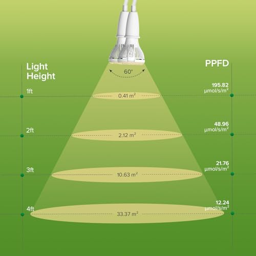 Clip on Grow Light for Indoor Plants, 2-Head LED Bulb