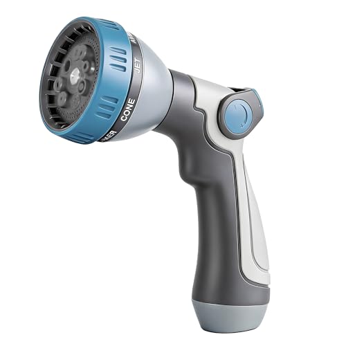 LAWN SOCIAL Metal Garden Hose Nozzle, High Pressure - color: Blue
