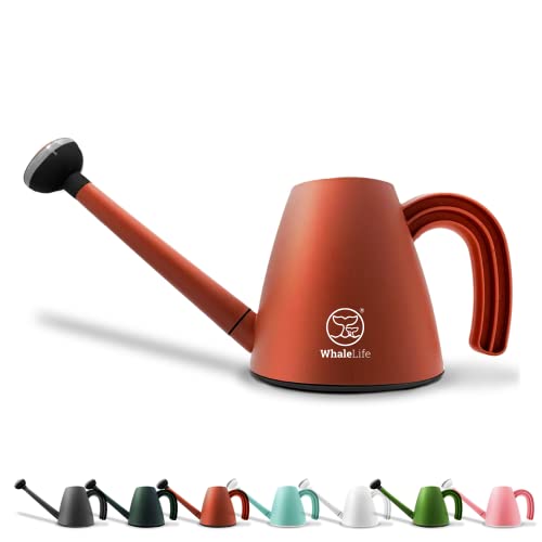 Indoor Plant Watering Can Long Spout Water Pot 2L/67oz Terra-Cotta Red - color: Terra-cotta Red