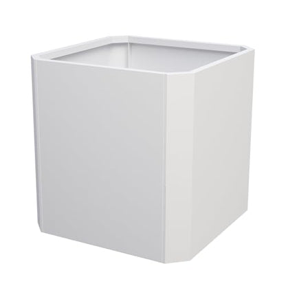 Metal Planter Box 24”L x 24"W x 24"H Large Square Steel Planter Box - color: White, size: 24"Lx24"Wx24"H