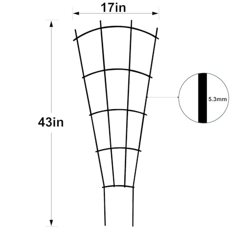 Mklsit 43" Tall Metal Plant Trellis for Climbing Plants Support, 4 Pack - size: 43" Fan Shape