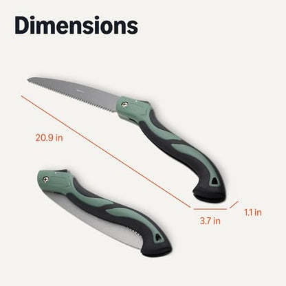 Amazon Basics Pruning Saw with 3-Sided Teeth, 10" Folding Blade, Hand Saws for Tree Trimming and Wood Cutting - style: Pruning Saw