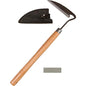 Effortless Weeding: Sharp Sickle Cuts Roots, Saves Time - with Thick Leather Sheath & Sharpening Stone